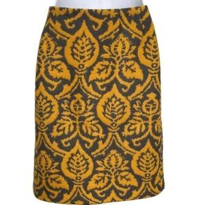 J. Mclaughlin Paula Wool Jacquard Design Pencil Skirt Size 8